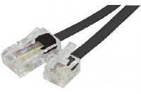 Exertis Connect 911738 Telefonkabel, schwarz, 7,0 m