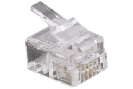 Exertis Connect 920430 Modularstecker f�r Flachkabel, ungeschirmt, 6P4