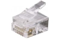 Exertis Connect 920630 Modularstecker f�r Flachkabel, ungeschirmt, 6P6