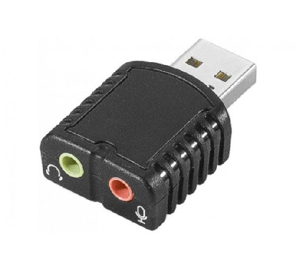Dexlan 921535 Dexlan USB 2.0 Mini Soundkarte f�r Ein- und Ausgangssign