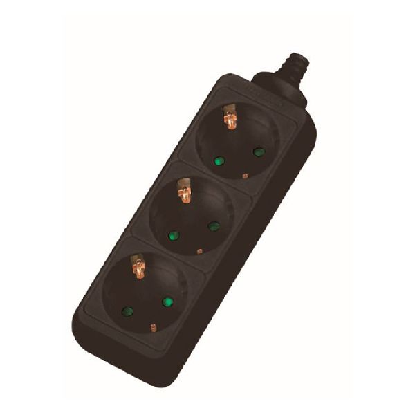Dexlan 994902 Dexlan Steckdosenleiste 3-fach, Anschlussleitung 3,0 m,