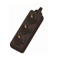 Dexlan 994902 Dexlan Steckdosenleiste 3-fach, Anschlussleitung 3,0 m,